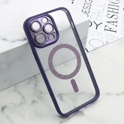 Futrola - maska DIAMOND MagSafe za iPhone 14 Pro Max (6.7) ljubicasta (MS).