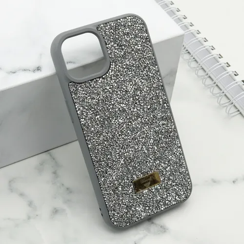Futrola - maska DIAMOND SELECTION za iPhone 14 (6.1) srebrna (MS).