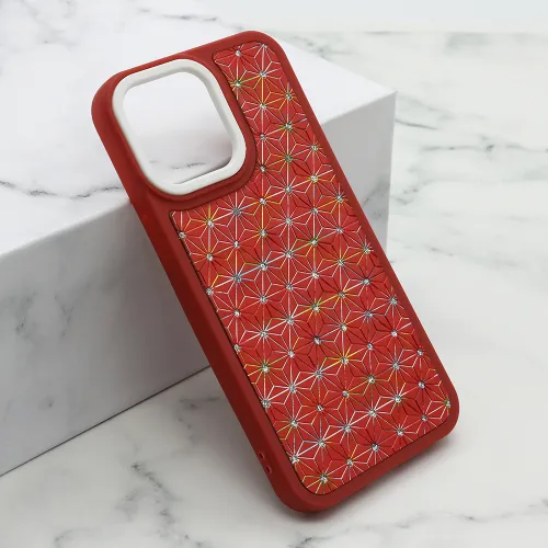Futrola - maska CRYSTAL SPARK za iPhone 14 Pro Max (6.7) crvena (MS).