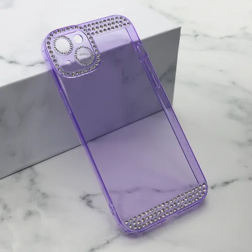 Futrola - maska DIAMOND SIDE za iPhone 14 Plus (6.7) ljubicasta (MS).