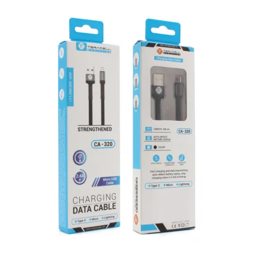 USB Data kabl Teracell Evolution micro USB crni 1m.