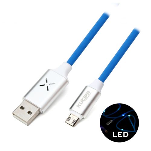 USB Data kabl KUCIPA K257 micro USB 1m plavi.