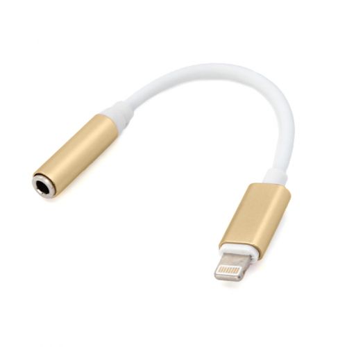 Adapter za slusalice iP-11 iPhone lightning na 3.5mm zlatni.