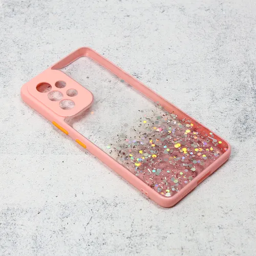Futrola - maska Frame Glitter za Samsung A536 Galaxy A53 5G roze.