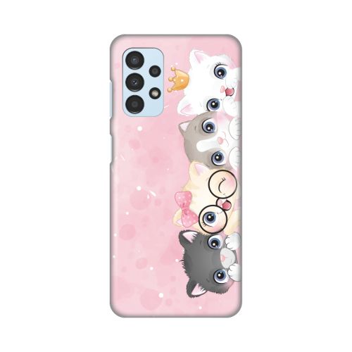 Silikonska futrola - maska print Skin za Samsung A135 Galaxy A13 4G Pink cats.