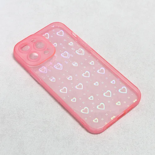 Futrola - maska Heart Color IMD za iPhone 13 Pro Max 6.7 roze.