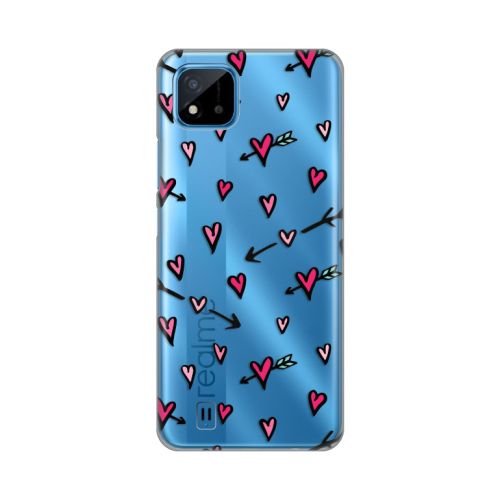 Silikonska futrola - maska print Skin za Realme C11 (2021)/Realme C20 Heart Pattern.