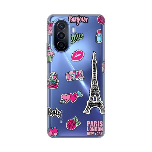 Silikonska futrola - maska print Skin za Huawei Nova Y70/Nova Y70 Plus Love Paris.