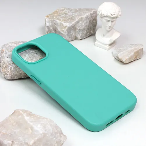 Futrola - maska Beautiful Shine Leather iPhone 14 6.1 mint.