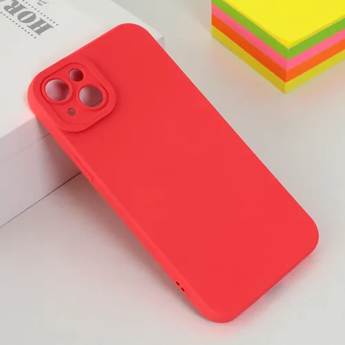 Futrola - maska Silikon color za iPhone 14 Plus 6.7 crvena.