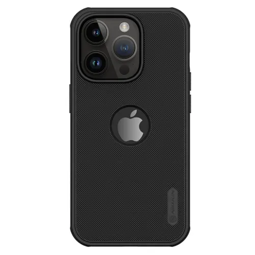 Futrola - maska Nillkin Scrub Pro za iPhone 14 Pro 6.1 crna (sa otvorom za logo).