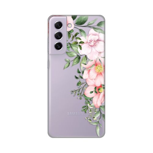 Silikonska futrola - maska print Skin za Samsung G990 Galaxy S21 FE Gentle Rose Pattern.