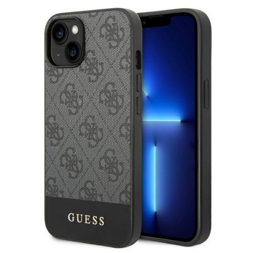 Futrola - maska Guess Hc PC/TPU 4G Bottom Stripe za iPhone 14 6.1 siva (GUHCP14SG4GLGR).