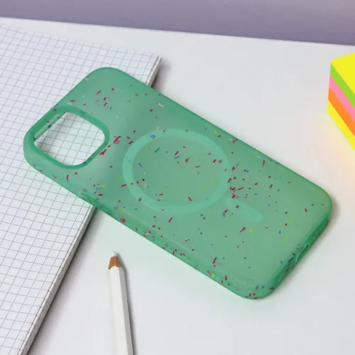 Futrola - maska Colorful Magsafe za iPhone 14 6.1 zelena.