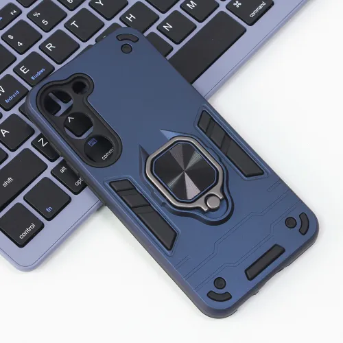Futrola - maska Cube Ring za Samsung S911 Galaxy S23 tamno plava.