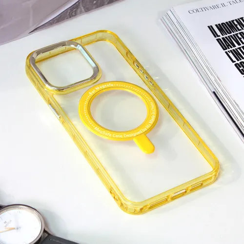 Futrola - maska Frame Magsafe za iPhone 15 Pro Max 6.7 zuta.