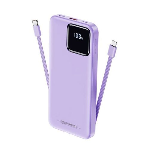 Power bank prenosiva baterija Remax Suji Series RPP-500 20W+22.5W PD+QC 10000mAh ljubicasta.