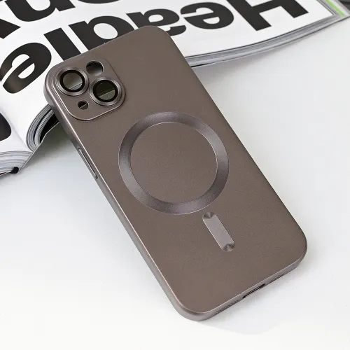 Futrola - maska Magsafe Chrome za iPhone 13 6.1 siva.