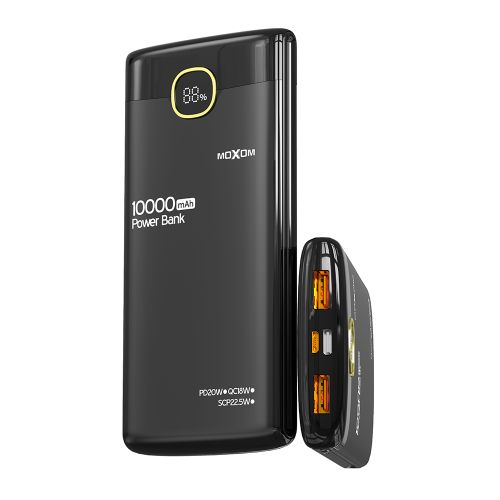 Power Bank prenosiva baterija Moxom MX-PB160 10000mAh SCP22.5W + PD20W 2.4A crni (MS).