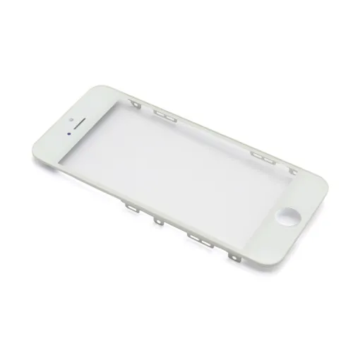 Staklo touchscreen-a za iPhone 5S sa frejmom + OCA sticker white (MS).