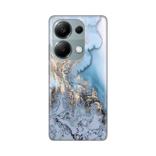 Silikonska futrola - maska print za Xiaomi Redmi Note 13 Pro 4G Blue Gold Marble.