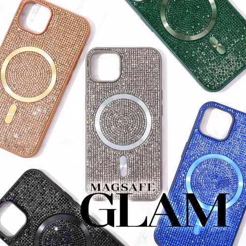 Futrola - maska za Magsafe Glam za iPhone 15 6.1 srebrna.