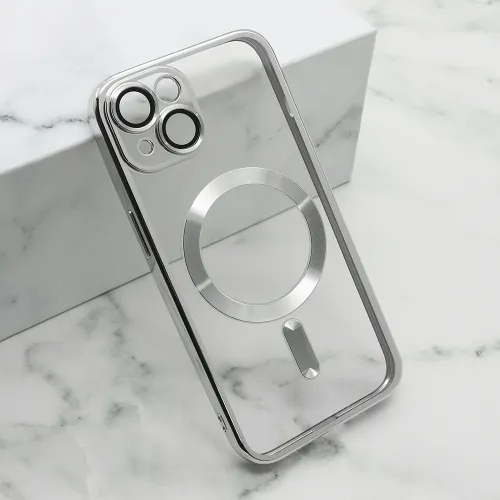 Futrola - maska CAMERA PROTECT MagSafe za iPhone 15 Plus (6.7) srebrna (MS).