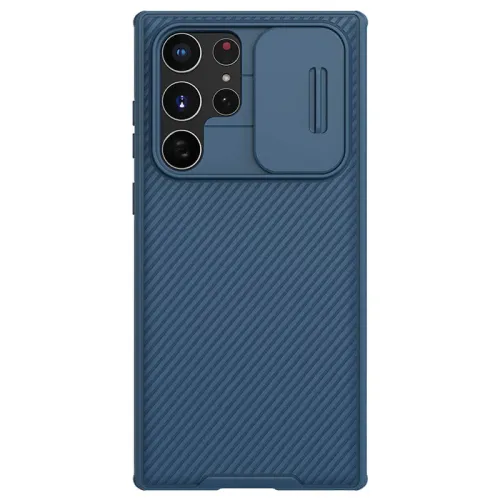 Futrola - maska Nillkin CamShield Pro za Samsung Galaxy S22 Ultra 5G plava.