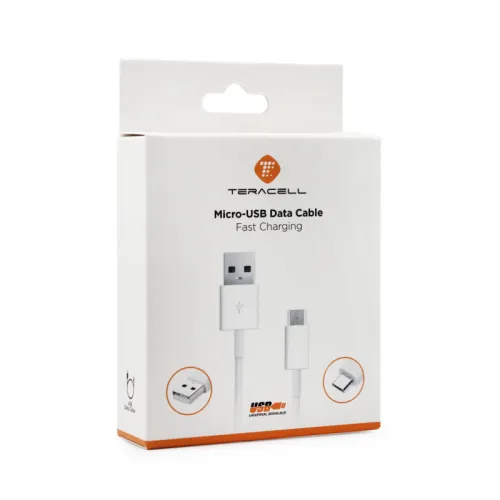 USB Data kabl Teracell Plus 2.4A micro USB crni 1.2m.