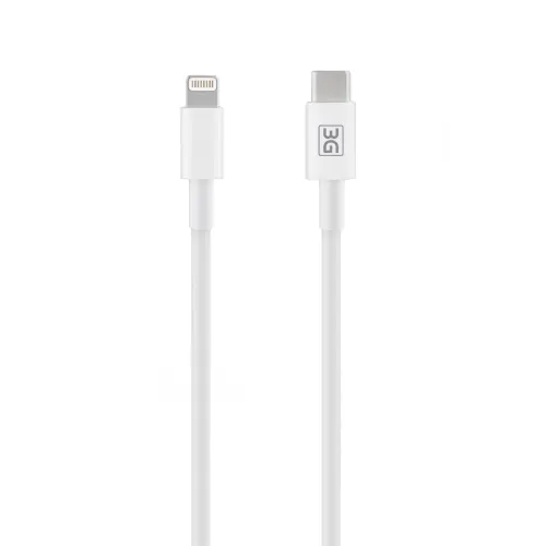 USB Data kabl L 3G 27W Type C na Lightning beli 1m.