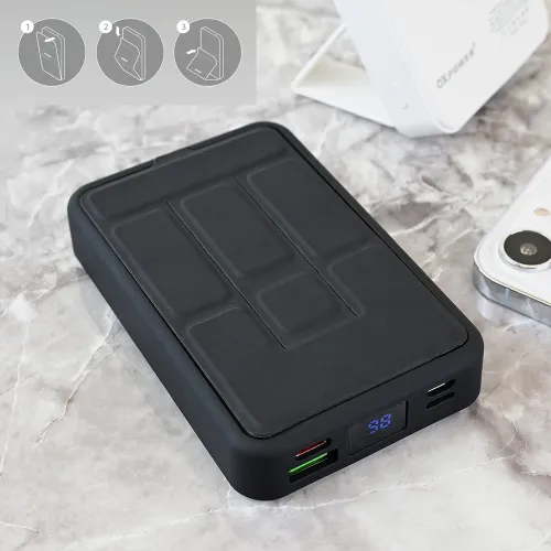 Power bank prenosiva baterija Magsafe PD W101 10000mAh crna.
