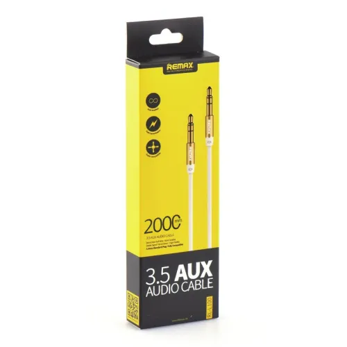 Audio kabl Remax RM-L200 Aux 3.5mm bela 2m.