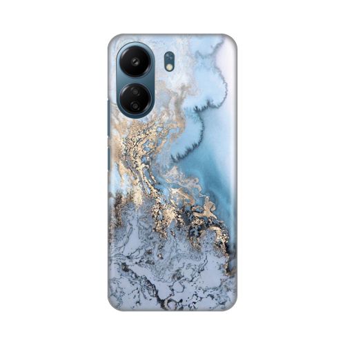 Silikonska futrola - maska print za Xiaomi Redmi 13C Blue Gold Marble.