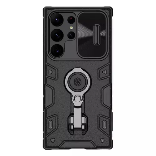 Futrola - maska Nillkin CamShield Armor Pro za Samsung Galaxy S23 Ultra crna.