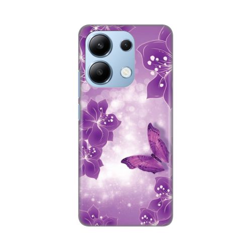 Silikonska futrola - maska print za Xiaomi Redmi Note 13 4G Butterfly And Flowers.