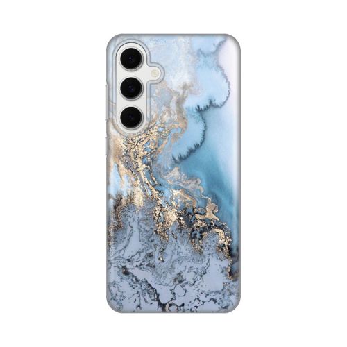 Silikonska futrola - maska print za Samsung S721B Galaxy S24 Fe Blue Gold Marble.