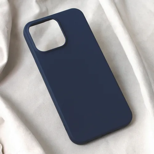 Futrola - maska Teracell Soft Velvet za iPhone 15 Pro Max 6.7 tamno plava.