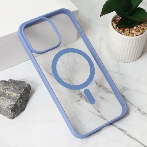 Futrola - maska Magsafe Frame Color za iPhone 15 Pro Max 6.7 plava.