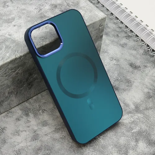 Futrola - maska COLOR METAL MagSafe za iPhone 14 (6.1) zelena (MS).