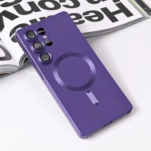 Futrola - maska Magsafe Chrome za Samsung S938 Galaxy S25 Ultra ljubicasta.