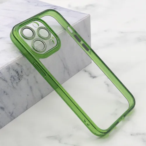 Futrola - maska DIAMOND LENS za iPhone 13 Pro (6.1) zelena (MS).