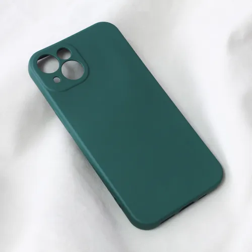 Futrola - maska Teracell Soft Velvet za iPhone 13 6.1 tamno zelena.