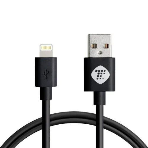 USB Data kabl Teracell Plus 2.4A za iPhone lightning crni 1.2m.