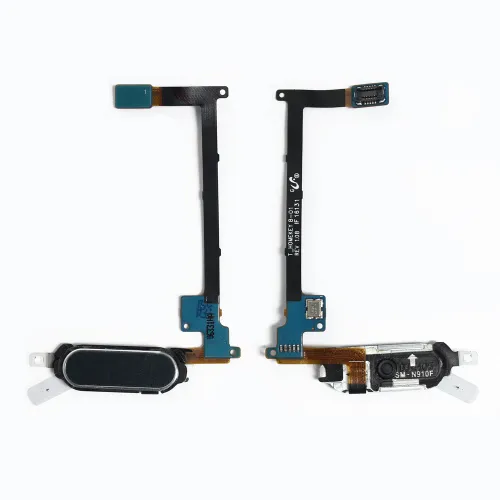 Flet kabl za Samsung N910 Galaxy Note 4 sa home tasterom+Senzor otiska prsta za crni.