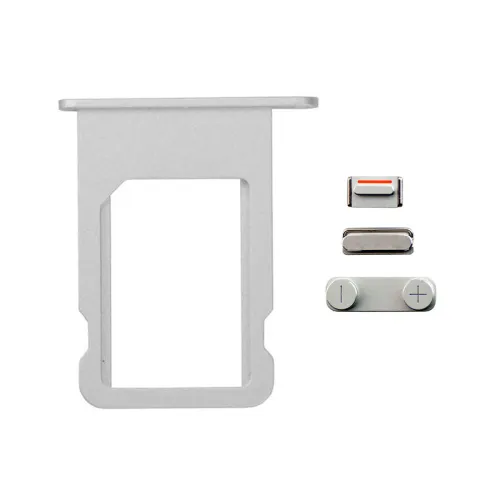 Drzac SIM kartice+set bocnih dugmica za iPhone 5S BELI(volume+on/off+silent).