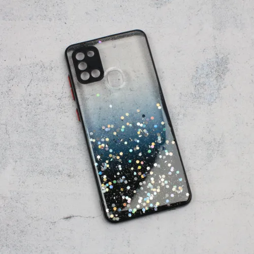 Futrola - maska Frame Glitter za Samsung A217F Galaxy A21s crna.