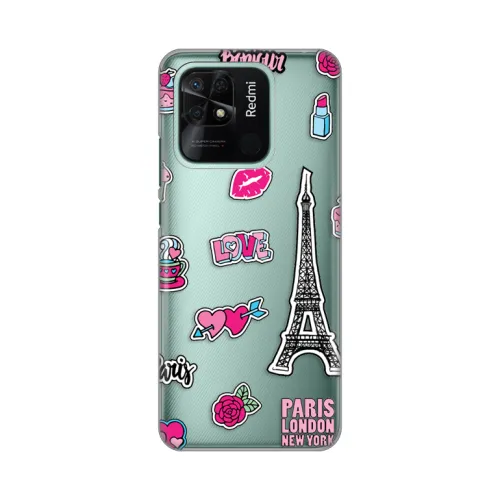 Silikonska futrola - maska print Skin za Xiaomi Redmi 10C Love Paris.
