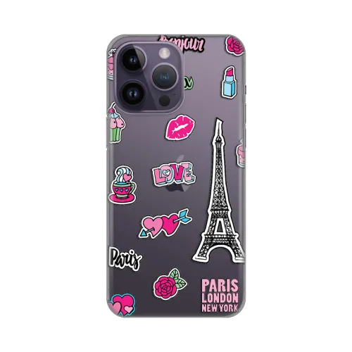 Silikonska futrola - maska print Skin za iPhone 14 Pro Max 6.7 Love Paris.