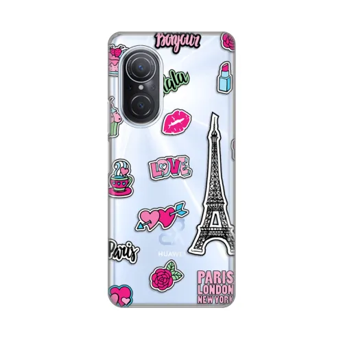 Silikonska futrola - maska print Skin za Huawei Nova 9 SE Love Paris.