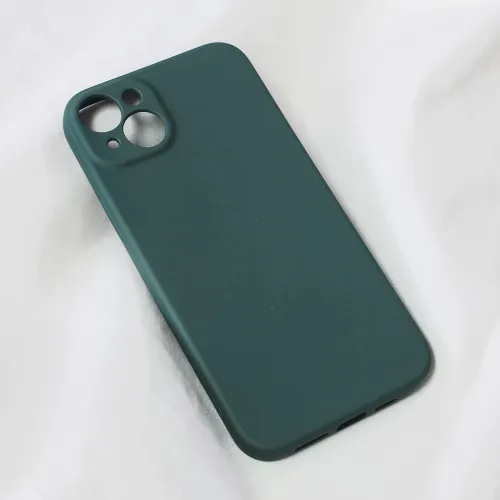 Futrola - maska Teracell Soft Velvet za iPhone 14 Plus 6.7 tamno zelena.